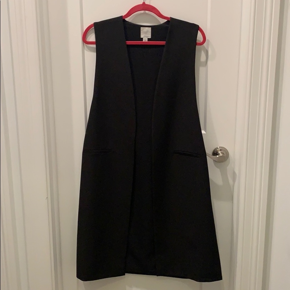 NWOT Halogen long black vest